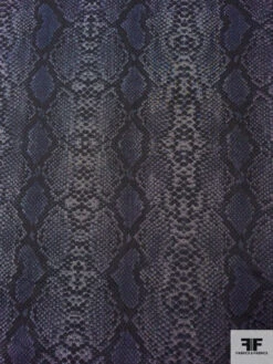 Reptile Pattern Printed Stretch Cotton Denim - Denim Navy / Black / Light Grey 13 Reptile Pattern Printed Stretch Cotton Denim - Denim Navy / Black / Light Grey -Fabrics And Fabrics Store 13519 1