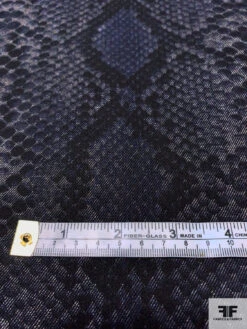 Reptile Pattern Printed Stretch Cotton Denim - Denim Navy / Black / Light Grey 15 Reptile Pattern Printed Stretch Cotton Denim - Denim Navy / Black / Light Grey -Fabrics And Fabrics Store 13519 3
