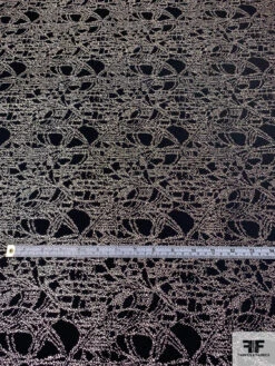 Italian Abstract Patterned Novelty Lamé - Black / Silver 15 Italian Abstract Patterned Novelty Lamé - Black / Silver -Fabrics And Fabrics Store 13662 4