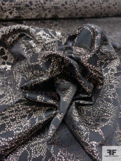 Italian Abstract Patterned Novelty Lamé - Black / Silver 17 Italian Abstract Patterned Novelty Lamé - Black / Silver -Fabrics And Fabrics Store 13662 8