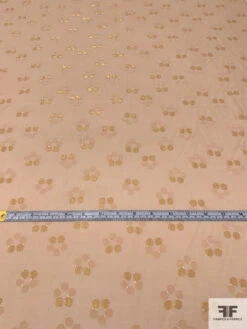 Polka Dot Grouped Silk And Lurex Chiffon - Nude / Gold -Fabrics And Fabrics Store 13673 5
