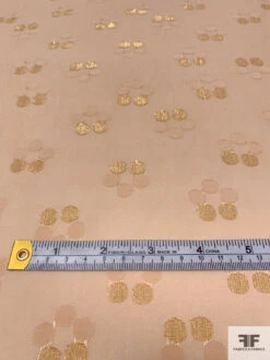 Polka Dot Grouped Silk And Lurex Chiffon - Nude / Gold -Fabrics And Fabrics Store 13673 6