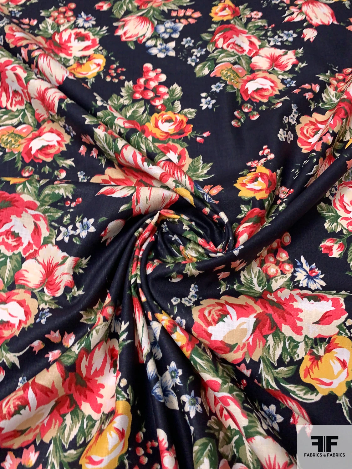 Made In Japan Floral Printed Linen-Cotton - Multicolor 5 Made In Japan Floral Printed Linen-Cotton - Multicolor - Image 3