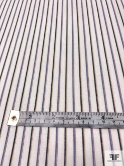 Made In Japan Yarn-Dyed Vertical Striped Cotton Shirting - Off-White / Denim Grey / Lavender 15 Made In Japan Yarn-Dyed Vertical Striped Cotton Shirting - Off-White / Denim Grey / Lavender -Fabrics And Fabrics Store 13691 3