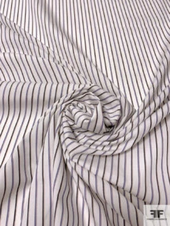 Made In Japan Yarn-Dyed Vertical Striped Cotton Shirting - Off-White / Denim Grey / Lavender 12 Made In Japan Yarn-Dyed Vertical Striped Cotton Shirting - Off-White / Denim Grey / Lavender -Fabrics And Fabrics Store 13691 6