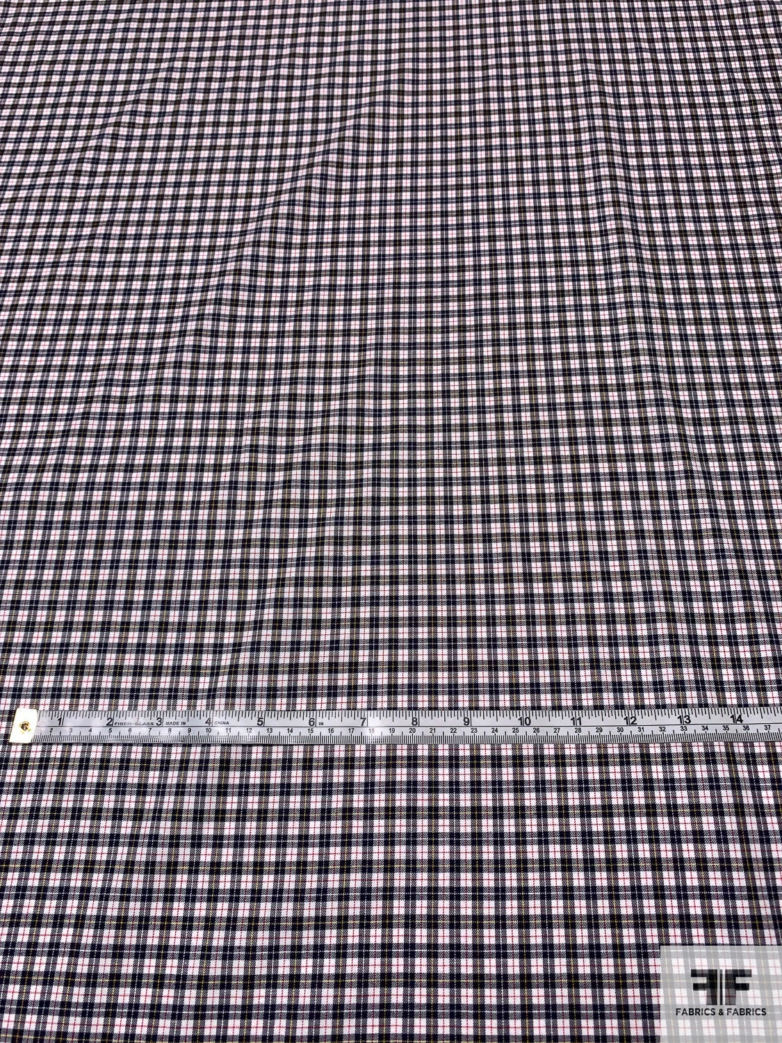 Made In Japan Yarn-Dyed Gingham Plaid Cotton Shirting - Black / White / Red / Yellow 7 Made In Japan Yarn-Dyed Gingham Plaid Cotton Shirting - Black / White / Red / Yellow - Image 5