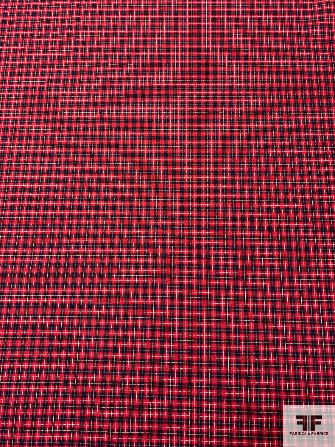 Made In Japan Yarn-Dyed Gingham Plaid Cotton Shirting - Red / Navy / Tangerine / White 6 Made In Japan Yarn-Dyed Gingham Plaid Cotton Shirting - Red / Navy / Tangerine / White - Image 4