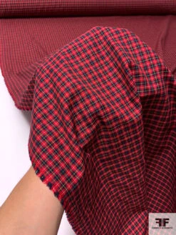 Made In Japan Yarn-Dyed Gingham Plaid Cotton Shirting - Red / Navy / Tangerine / White 17 Made In Japan Yarn-Dyed Gingham Plaid Cotton Shirting - Red / Navy / Tangerine / White -Fabrics And Fabrics Store 13693 8
