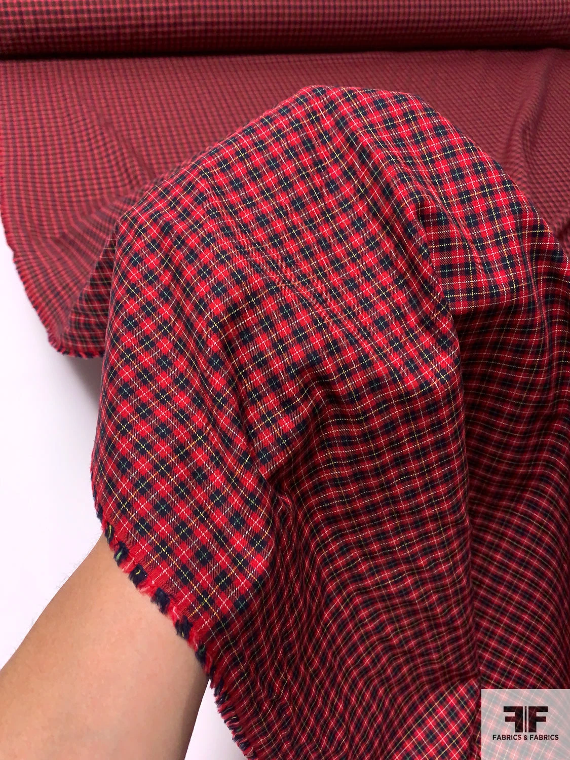 Made In Japan Yarn-Dyed Gingham Plaid Cotton Shirting - Red / Navy / Tangerine / White 10 Made In Japan Yarn-Dyed Gingham Plaid Cotton Shirting - Red / Navy / Tangerine / White - Image 8