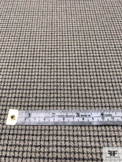 Mini Check Flat Boucle Wool Crepe - Chanterelle Beige / Grey 16 Mini Check Flat Boucle Wool Crepe - Chanterelle Beige / Grey -Fabrics And Fabrics Store 13703 3