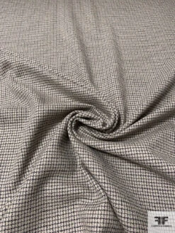 Mini Check Flat Boucle Wool Crepe - Chanterelle Beige / Grey 13 Mini Check Flat Boucle Wool Crepe - Chanterelle Beige / Grey -Fabrics And Fabrics Store 13703 6