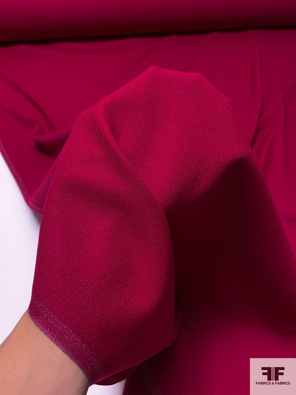 Solid Wool Crepe - Burgundy 6 Solid Wool Crepe - Burgundy - Image 4