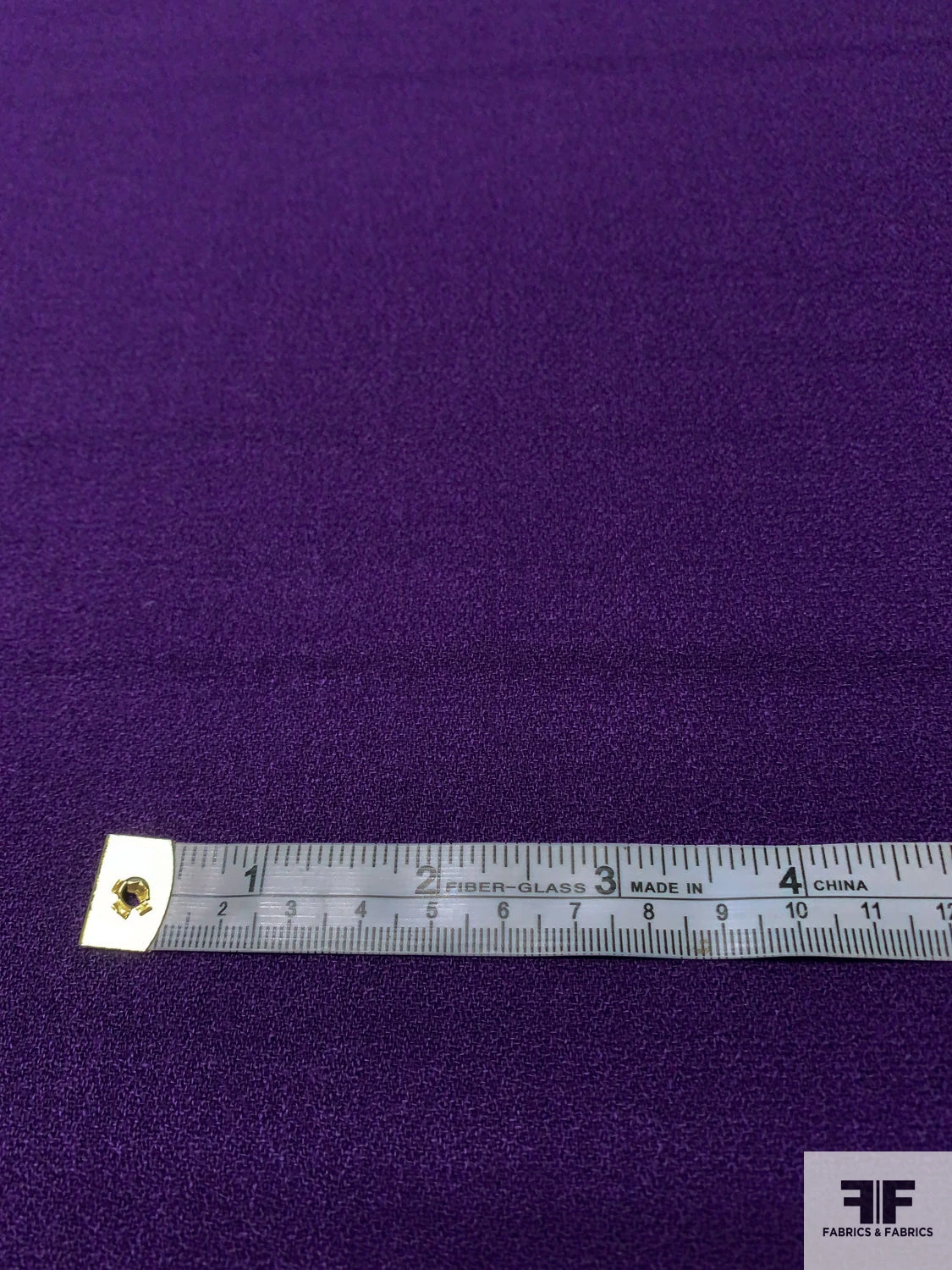 Solid Wool Crepe - Dark Purple 5 Solid Wool Crepe - Dark Purple - Image 3