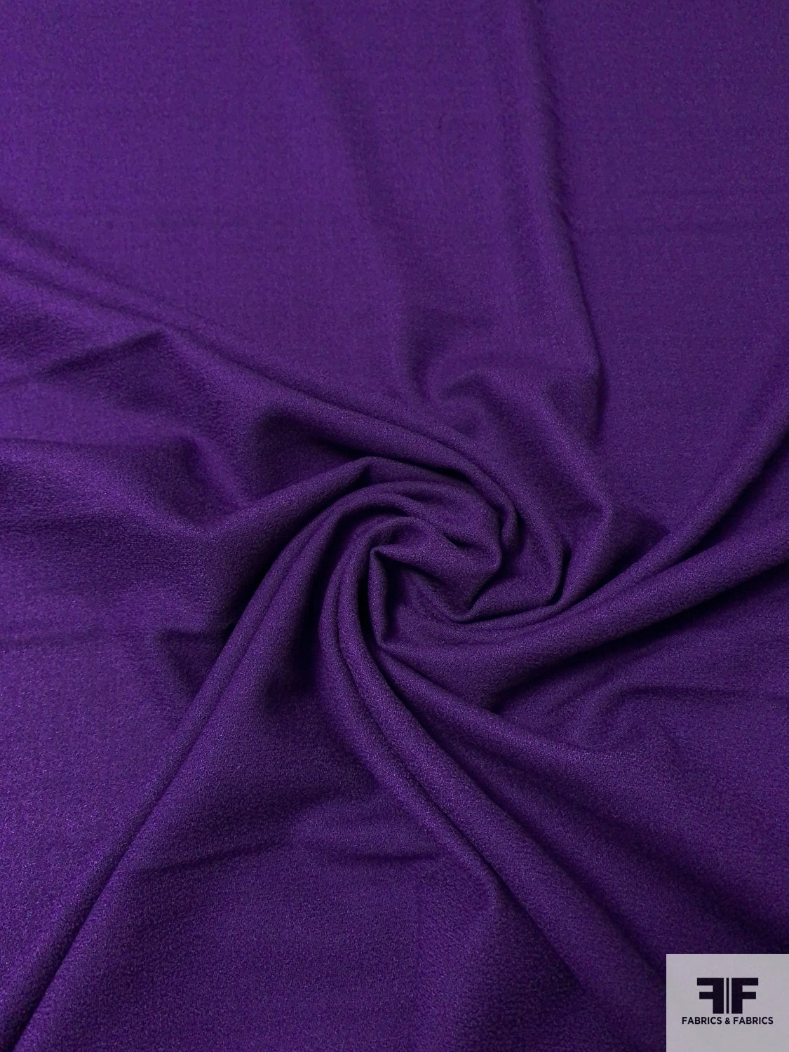 Solid Wool Crepe - Dark Purple 4 Solid Wool Crepe - Dark Purple - Image 2