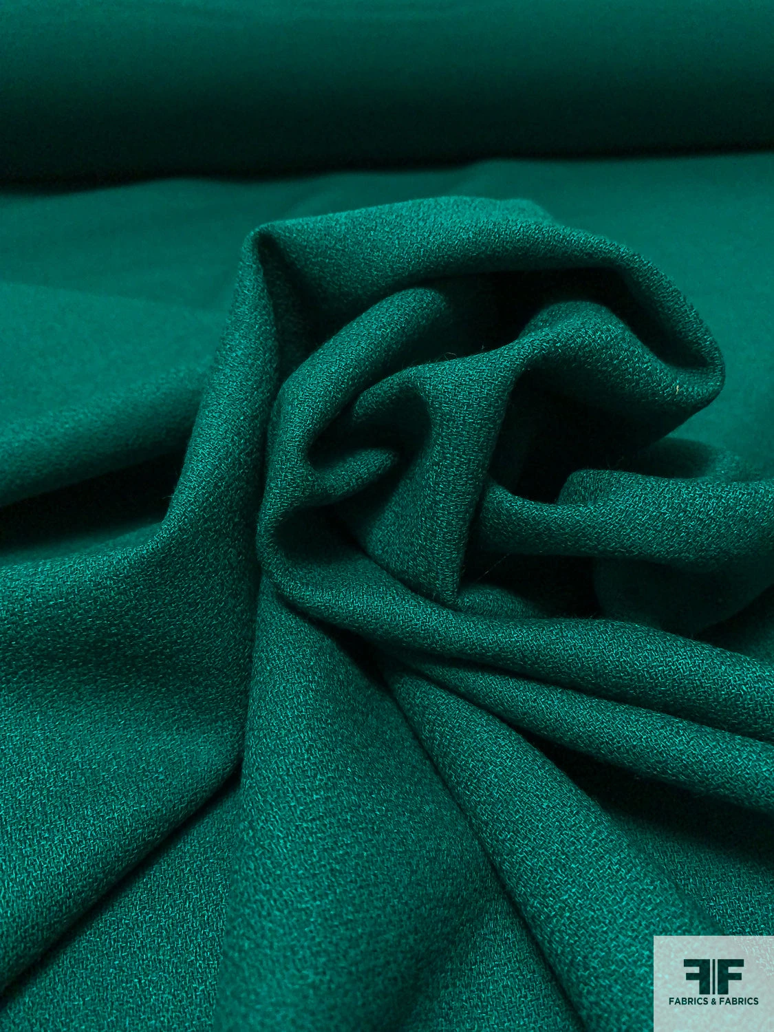 Solid Wool Crepe - Dark Green 3 Solid Wool Crepe - Dark Green