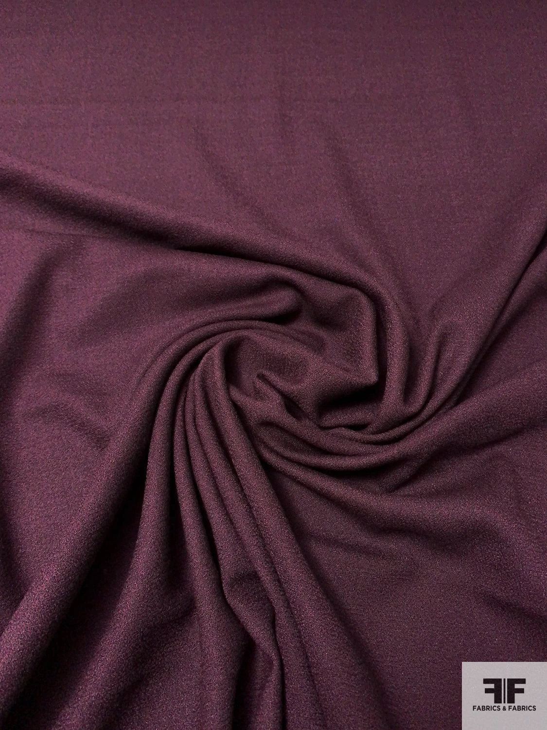 Solid Wool Crepe - Dark Eggplant Brown 4 Solid Wool Crepe - Dark Eggplant Brown - Image 2