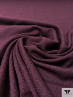Solid Wool Crepe - Dark Eggplant Brown