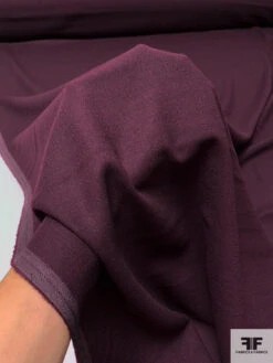 Solid Wool Crepe - Dark Eggplant Brown 9 Solid Wool Crepe - Dark Eggplant Brown -Fabrics And Fabrics Store 13716 5