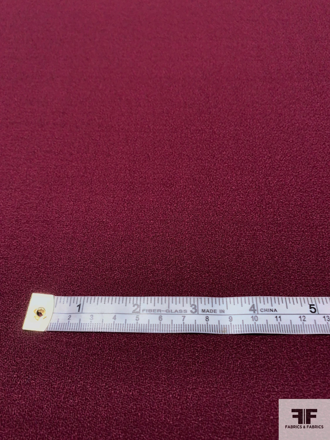 Solid Wool Crepe - Wine Red 5 Solid Wool Crepe - Wine Red - Image 3