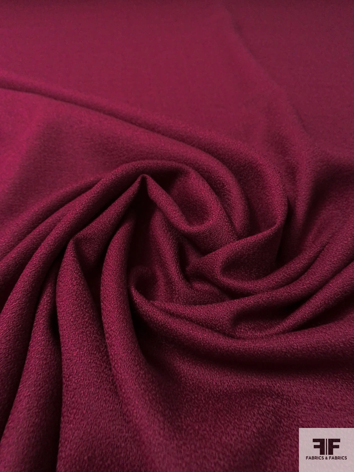 Solid Wool Crepe - Wine Red 3 Solid Wool Crepe - Wine Red