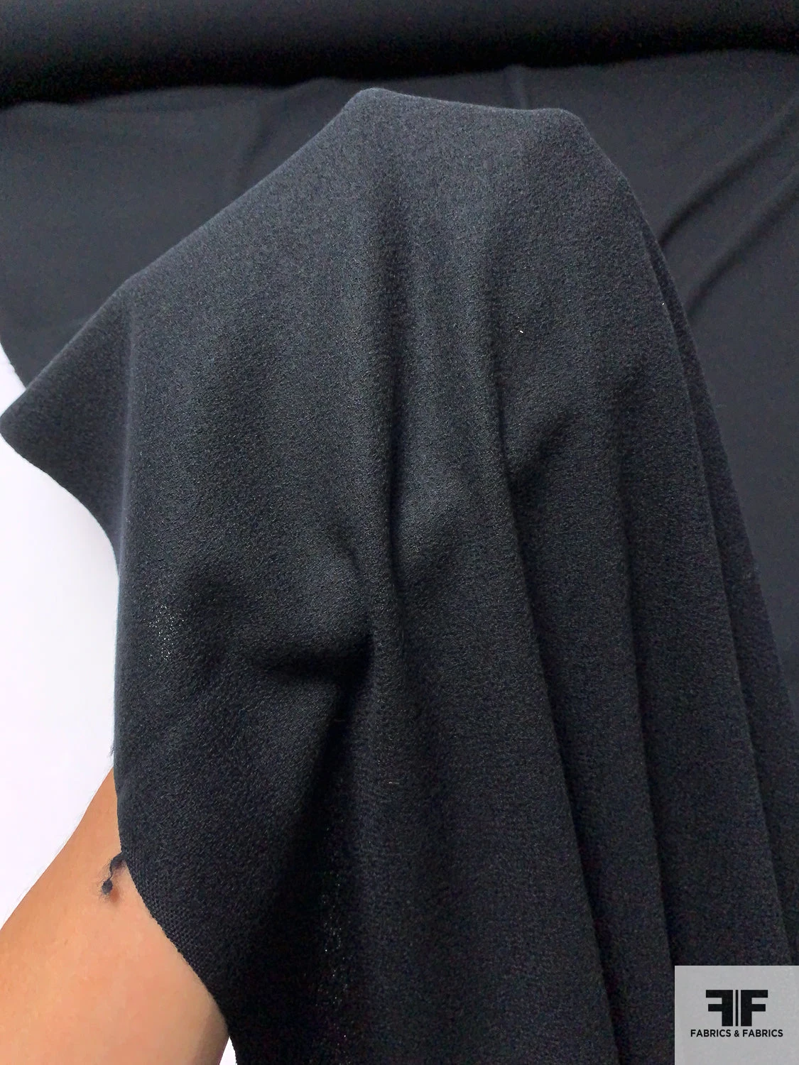 Solid Wool Crepe - Black 6 Solid Wool Crepe - Black - Image 4