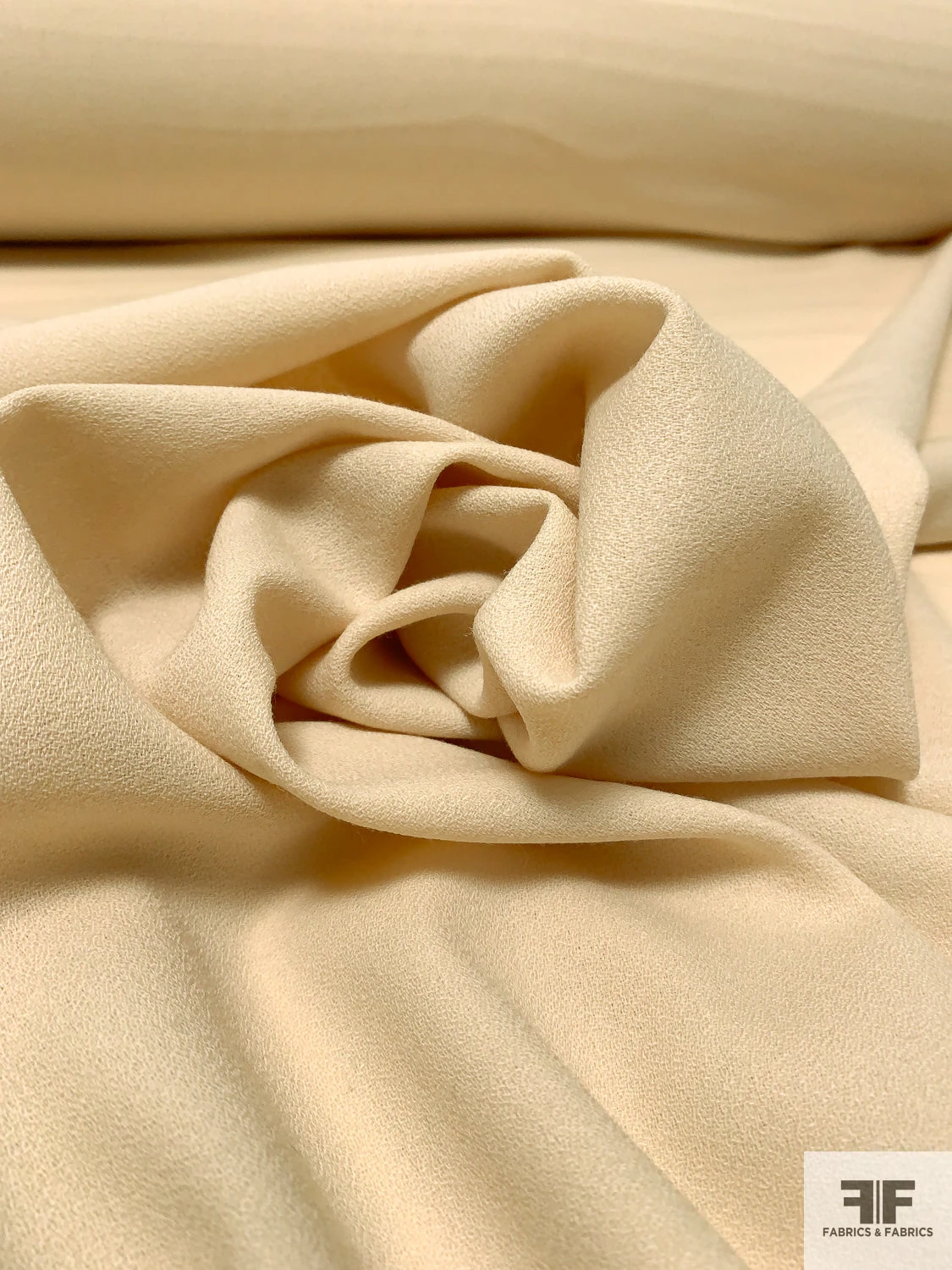 Solid Wool Crepe - Butter Beige 3 Solid Wool Crepe - Butter Beige