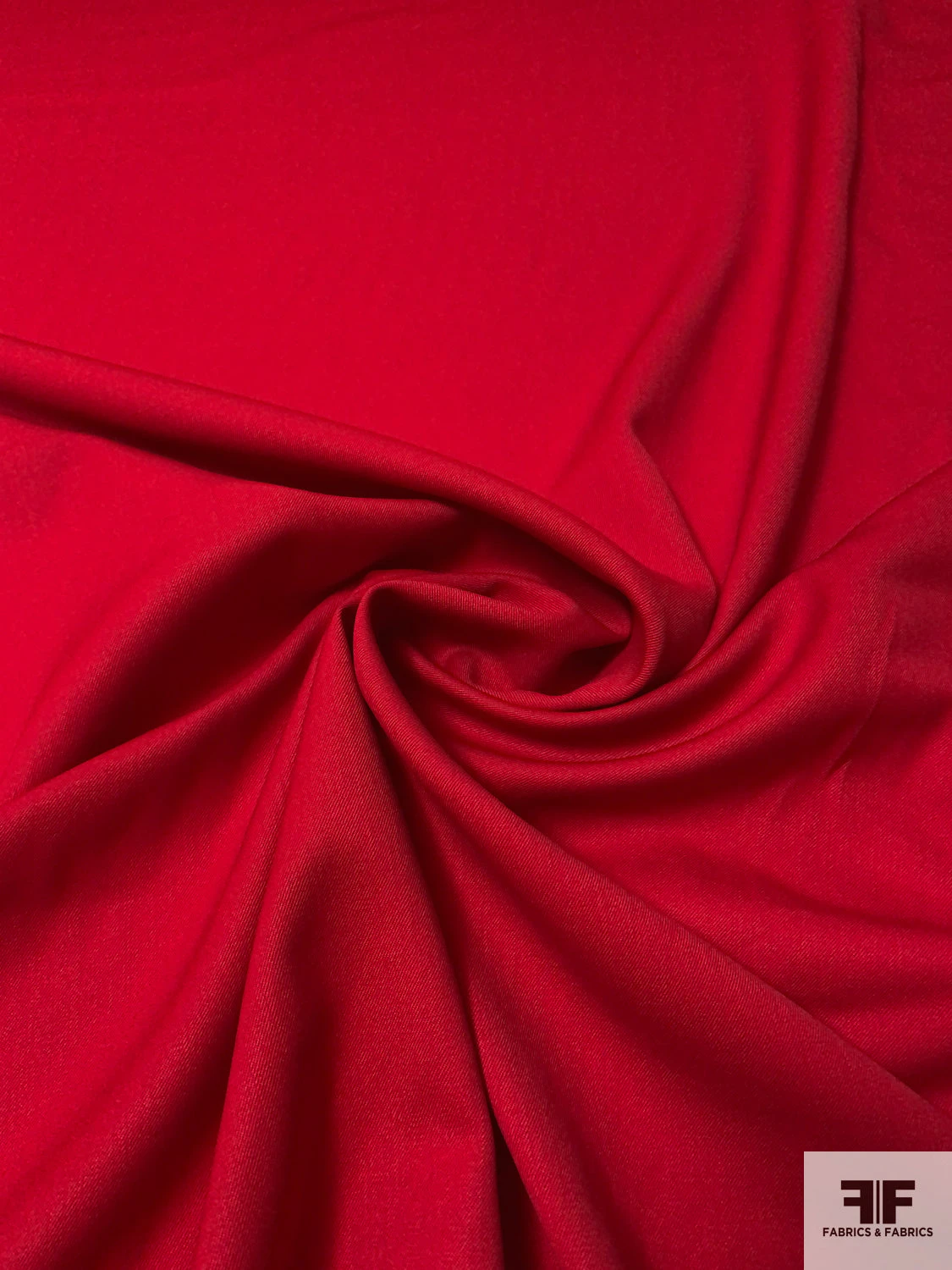 Solid Wool Gabardine Suiting - Rich Red 4 Solid Wool Gabardine Suiting - Rich Red - Image 2