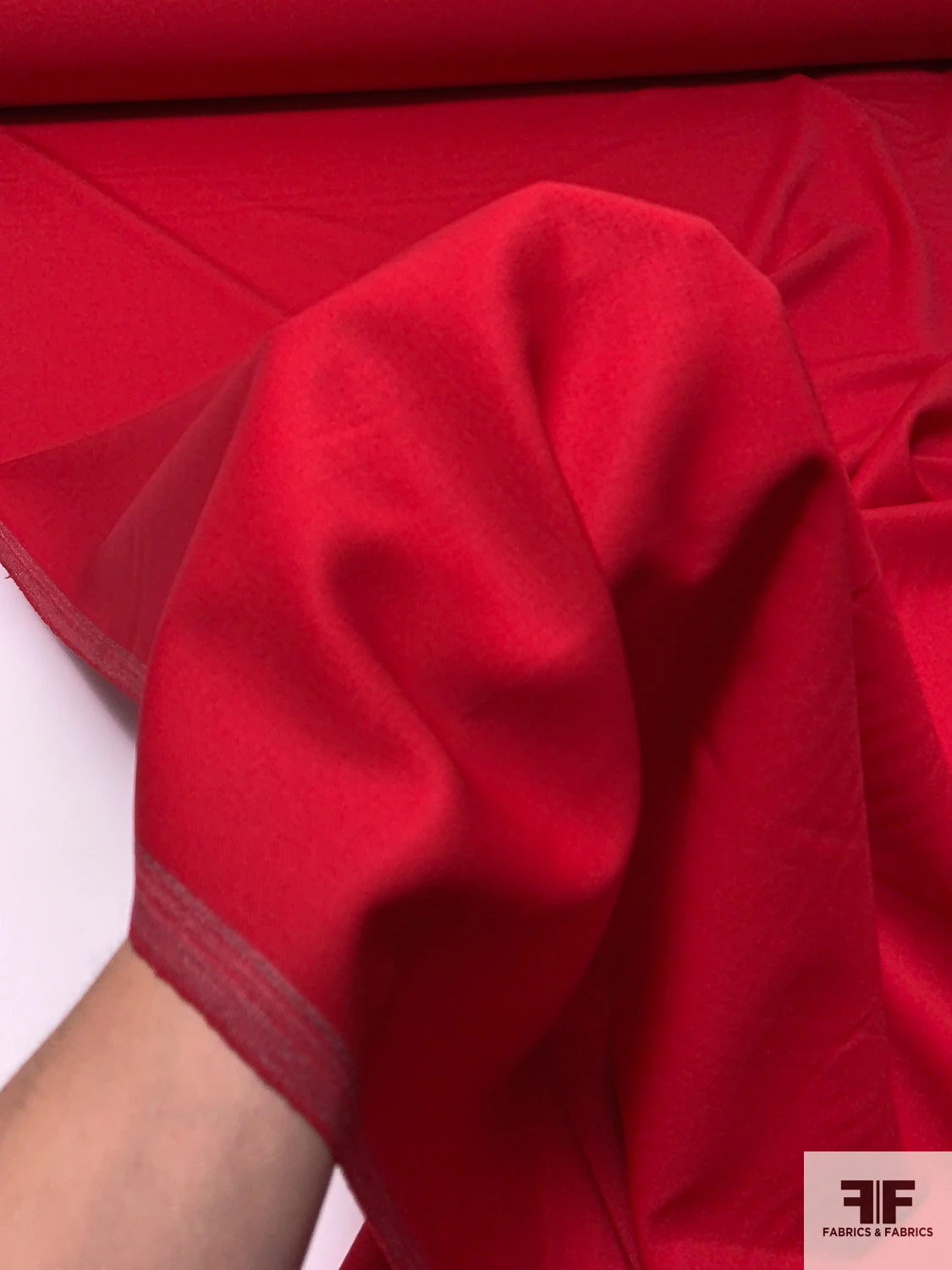 Solid Wool Gabardine Suiting - Rich Red 6 Solid Wool Gabardine Suiting - Rich Red - Image 4