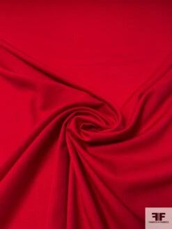 Solid Wool Gabardine Suiting - Red -Fabrics And Fabrics Store 13733 2