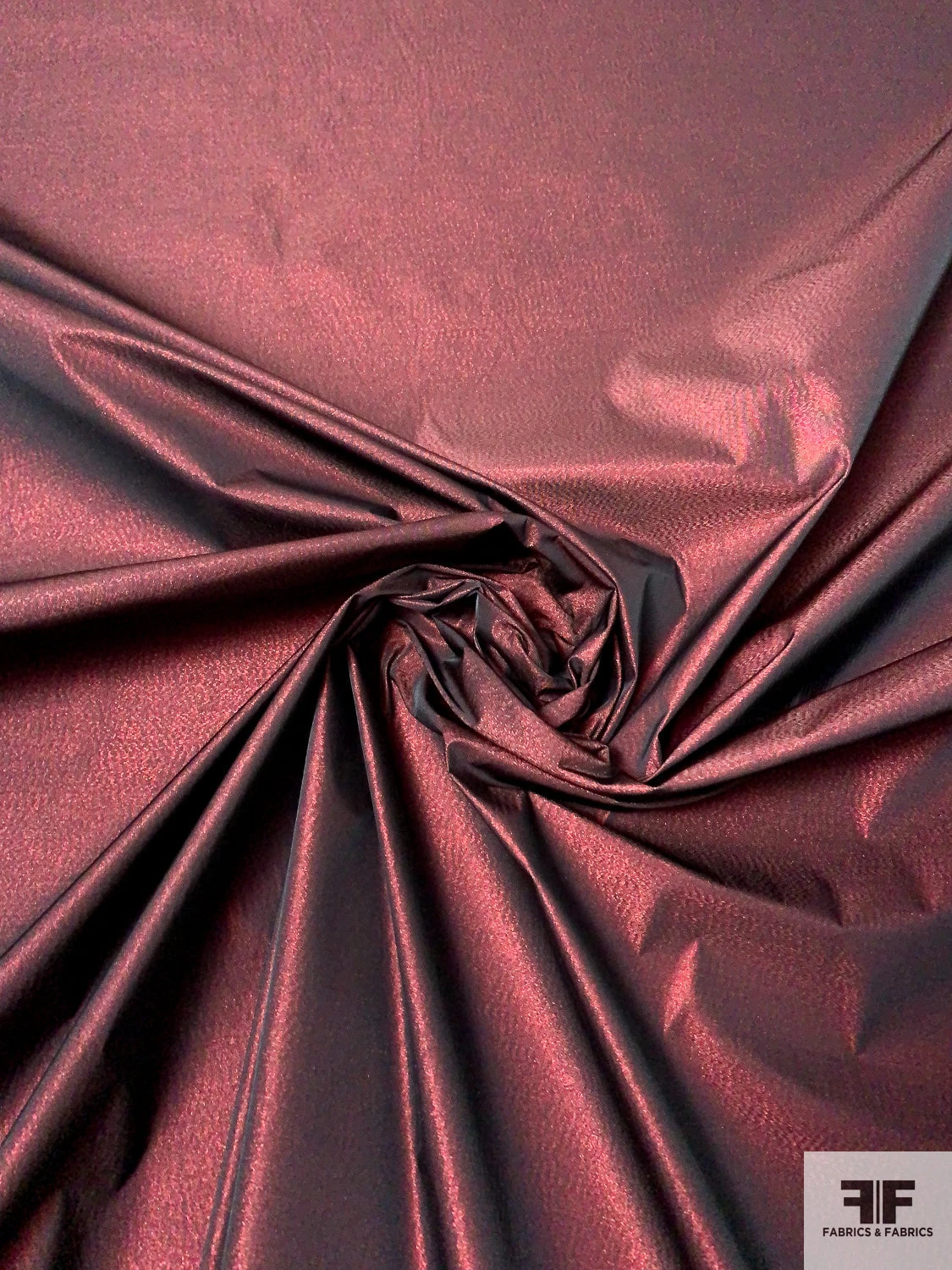 Italian Taffeta-Like Lamé - Shimmery Merlot 6 Italian Taffeta-Like Lamé - Shimmery Merlot - Image 4