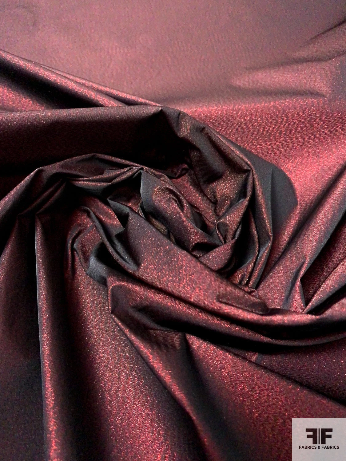 Italian Taffeta-Like Lamé - Shimmery Merlot 3 Italian Taffeta-Like Lamé - Shimmery Merlot
