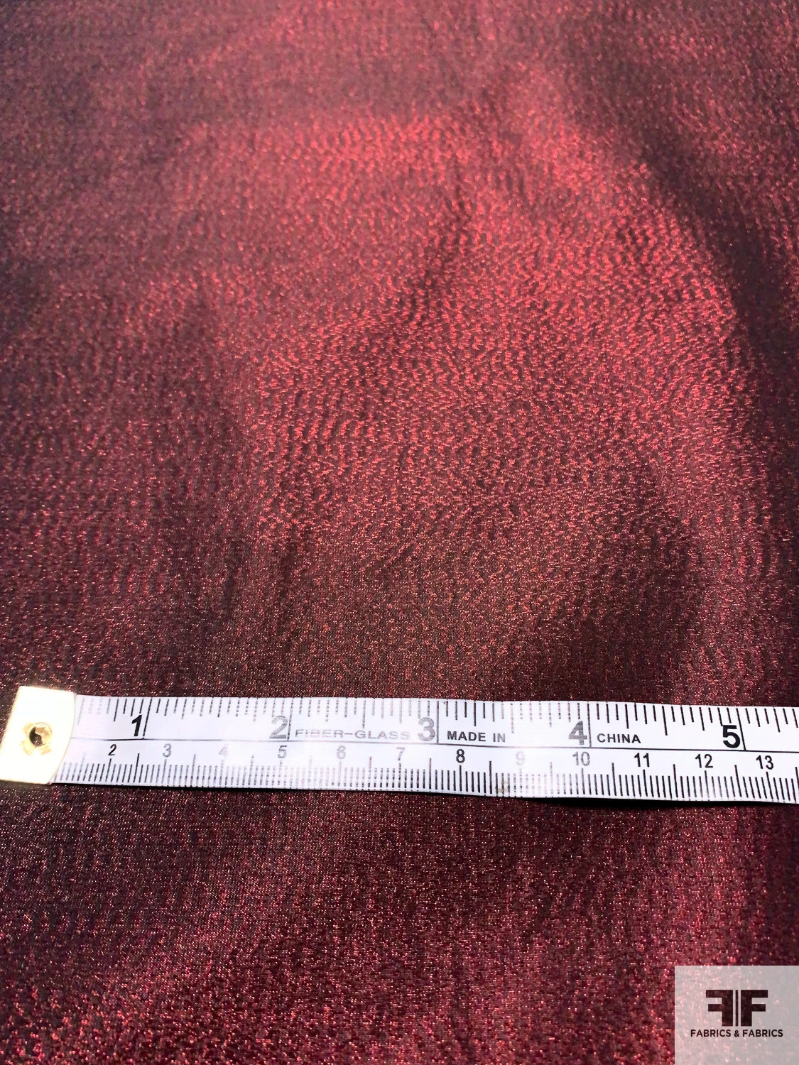 Italian Taffeta-Like Lamé - Shimmery Merlot 8 Italian Taffeta-Like Lamé - Shimmery Merlot - Image 6