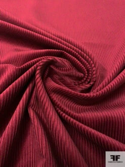 Italian Wide Wale Cotton Corduroy - Burgundy -Fabrics And Fabrics Store 13762 2