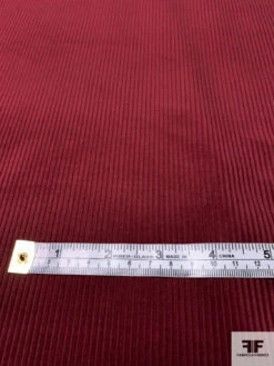 Italian Wide Wale Cotton Corduroy - Burgundy -Fabrics And Fabrics Store 13762 4