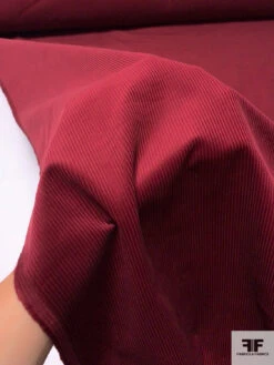 Italian Wide Wale Cotton Corduroy - Burgundy -Fabrics And Fabrics Store 13762 5