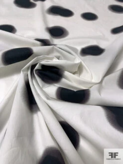 Hazy Circles Printed Stretch Cotton Poplin - Black / White 12 Hazy Circles Printed Stretch Cotton Poplin - Black / White -Fabrics And Fabrics Store 13763 2