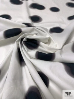 Hazy Circles Printed Stretch Cotton Poplin - Black / White 13 Hazy Circles Printed Stretch Cotton Poplin - Black / White -Fabrics And Fabrics Store 13763 3