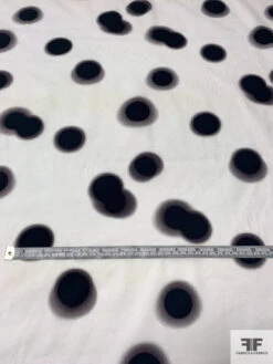 Hazy Circles Printed Stretch Cotton Poplin - Black / White 14 Hazy Circles Printed Stretch Cotton Poplin - Black / White -Fabrics And Fabrics Store 13763 5
