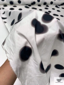 Hazy Circles Printed Stretch Cotton Poplin - Black / White 16 Hazy Circles Printed Stretch Cotton Poplin - Black / White -Fabrics And Fabrics Store 13763 7