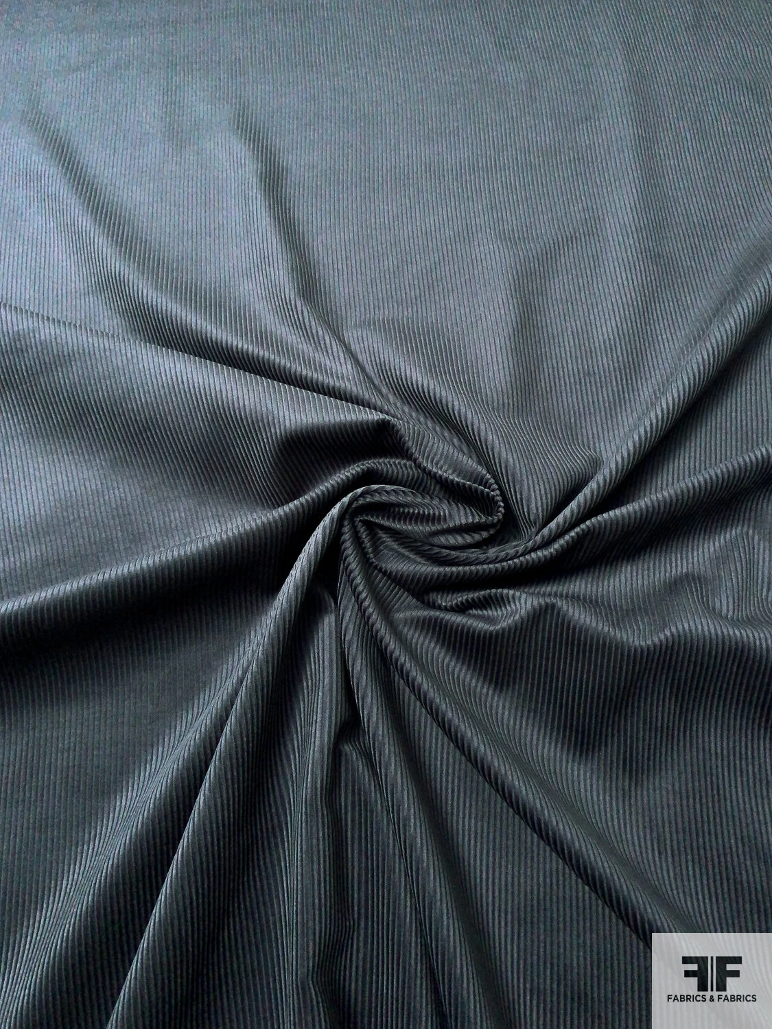 Italian Wide Wale Cotton Corduroy - Hale Navy Grey 4 Italian Wide Wale Cotton Corduroy - Hale Navy Grey - Image 2