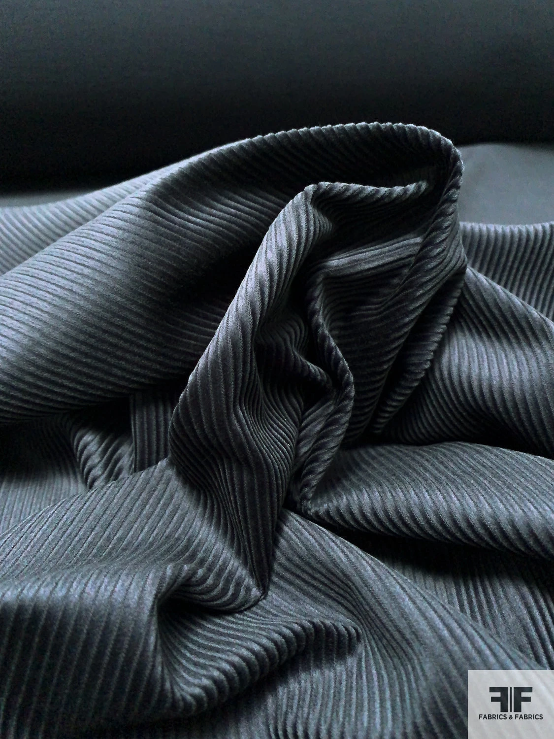 Italian Wide Wale Cotton Corduroy - Hale Navy Grey 8 Italian Wide Wale Cotton Corduroy - Hale Navy Grey - Image 6