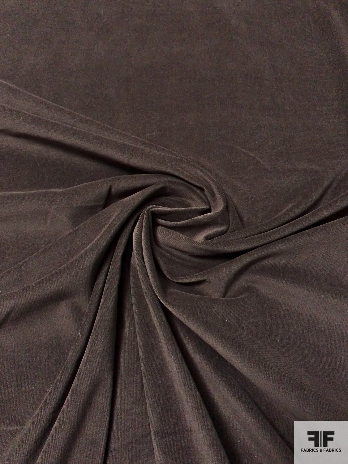 Italian Solid Stretch Pinwale Cotton Corduroy - Espresso Brown 4 Italian Solid Stretch Pinwale Cotton Corduroy - Espresso Brown - Image 2