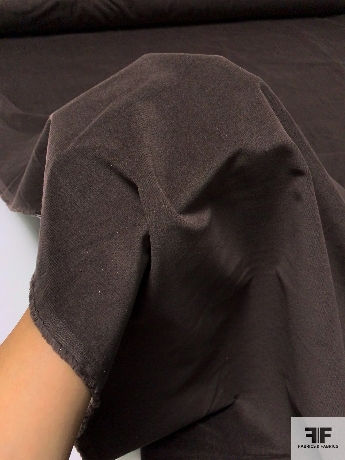 Italian Solid Stretch Pinwale Cotton Corduroy - Espresso Brown 10 Italian Solid Stretch Pinwale Cotton Corduroy - Espresso Brown - Image 8