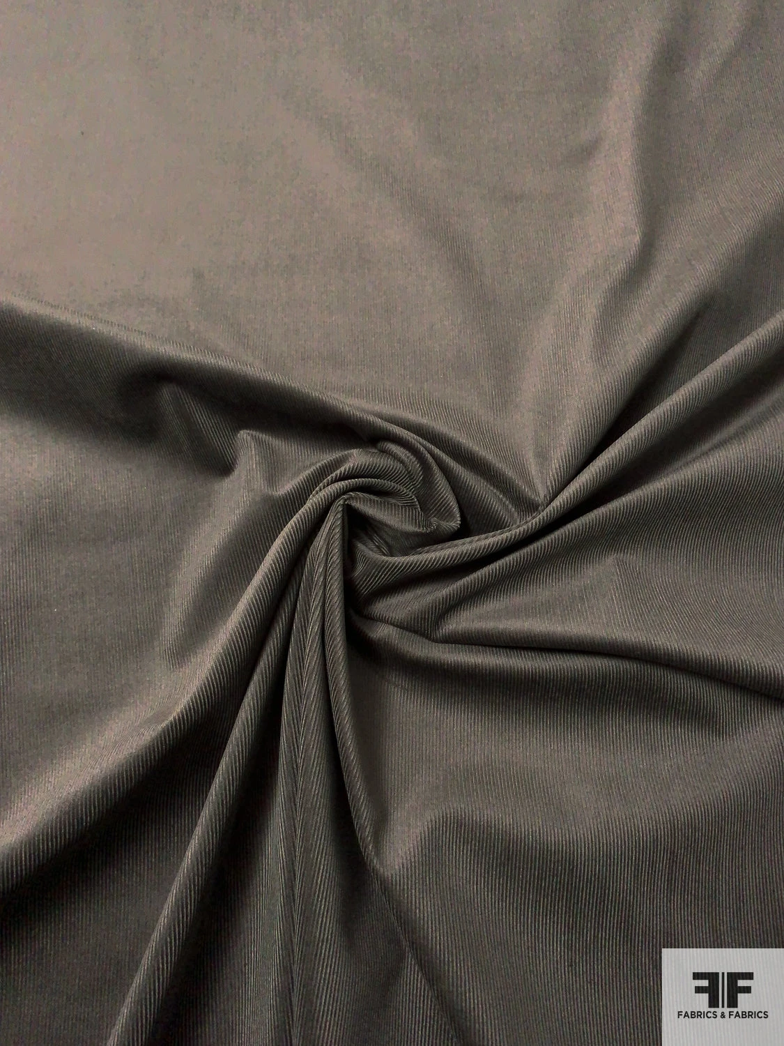 Italian Solid Stretch Pinwale Cotton Corduroy - Shale Brown 4 Italian Solid Stretch Pinwale Cotton Corduroy - Shale Brown - Image 2