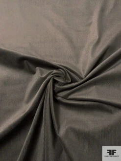Italian Solid Stretch Pinwale Cotton Corduroy - Shale Brown 12 Italian Solid Stretch Pinwale Cotton Corduroy - Shale Brown -Fabrics And Fabrics Store 13806 2