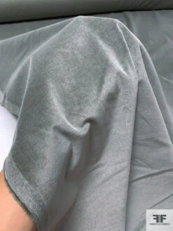 Italian Solid Stretch Pinwale Cotton Corduroy - Grey -Fabrics And Fabrics Store 13811 5