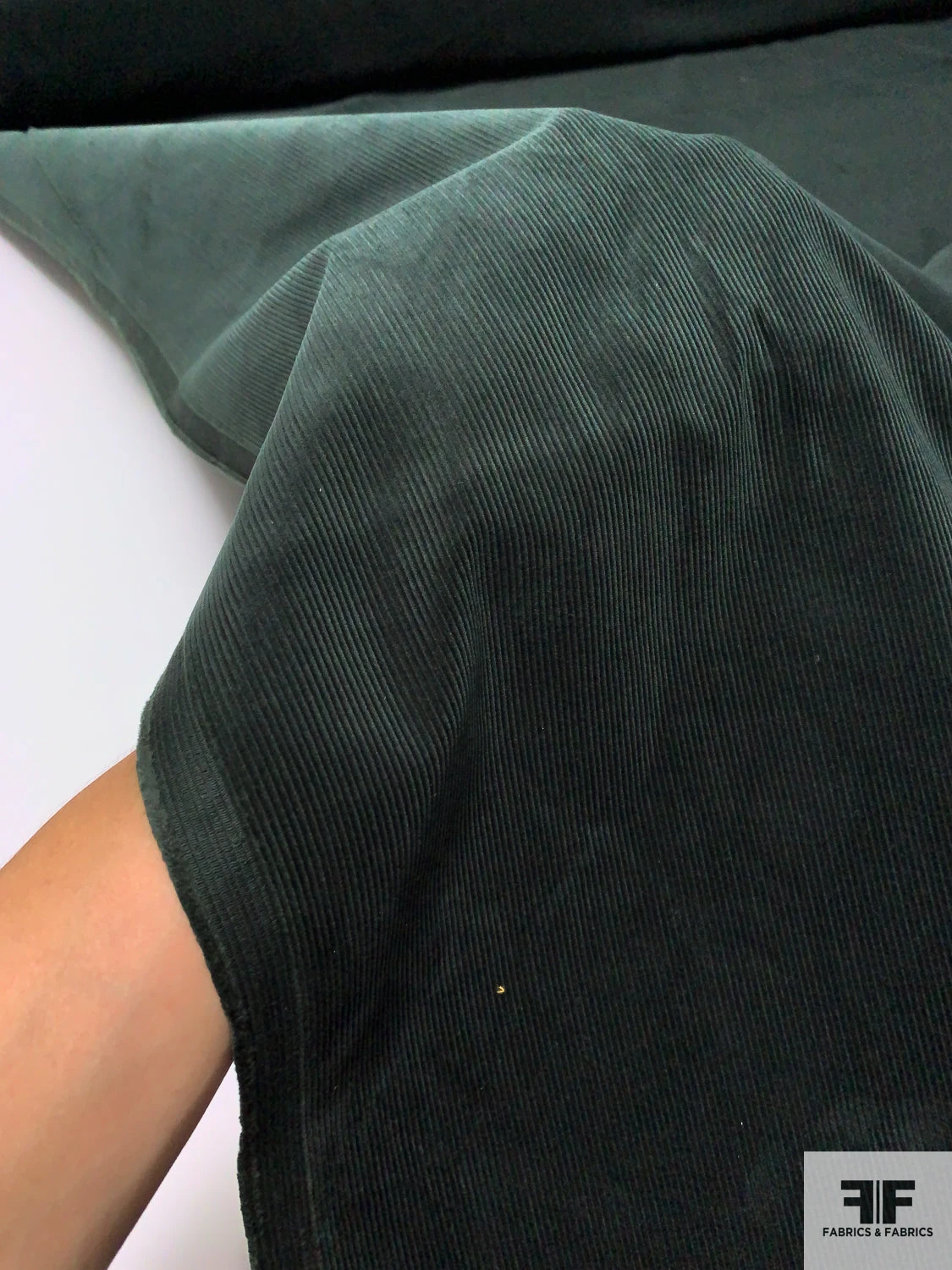 Solid Cotton Corduroy - Forest Evergreen 4 Solid Cotton Corduroy - Forest Evergreen - Image 2