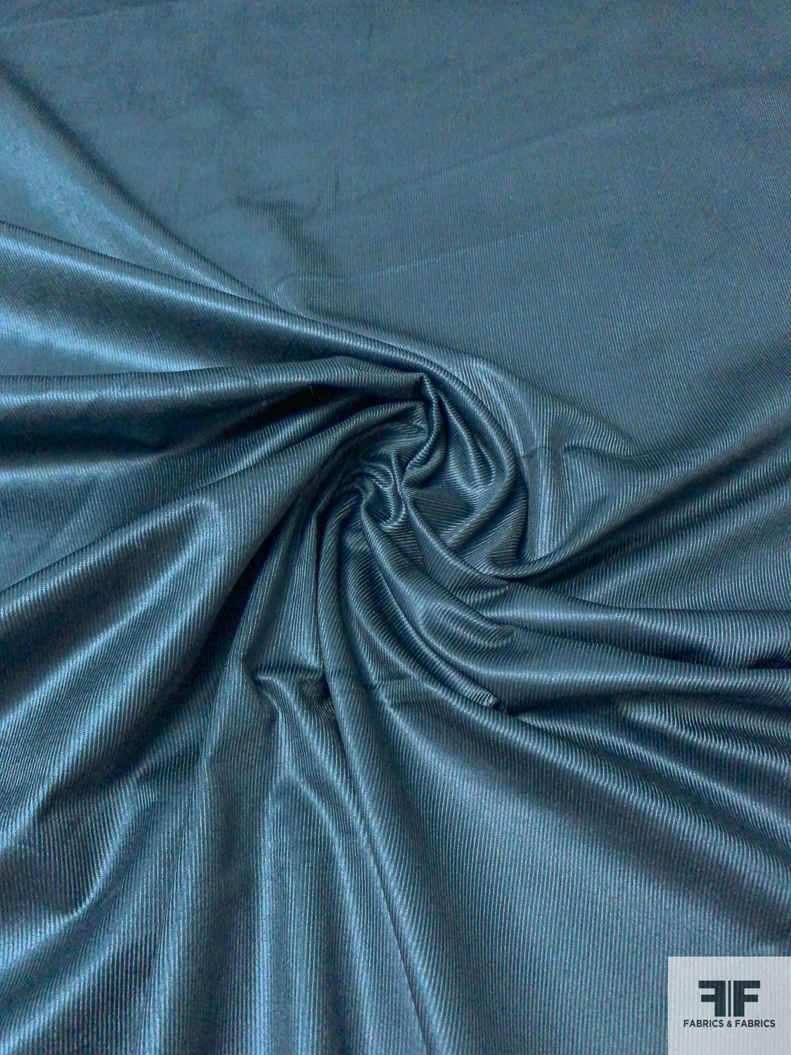 Italian Solid Stretch Pinwale Cotton Corduroy With Luster Finish - Lustrous Teal 3 Italian Solid Stretch Pinwale Cotton Corduroy With Luster Finish - Lustrous Teal