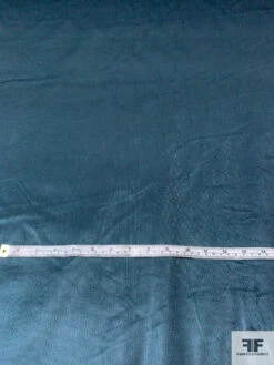 Italian Solid Stretch Pinwale Cotton Corduroy With Luster Finish - Lustrous Teal 9 Italian Solid Stretch Pinwale Cotton Corduroy With Luster Finish - Lustrous Teal -Fabrics And Fabrics Store 13824 3