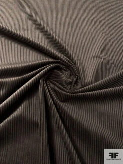 Italian Solid Wide Wale Cotton Corduroy - Dark Brown